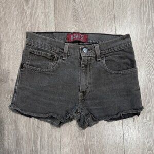 Vintage Levi's 510 Super Skinny Dark Grey Shorts Size 23 Excellent Condition!